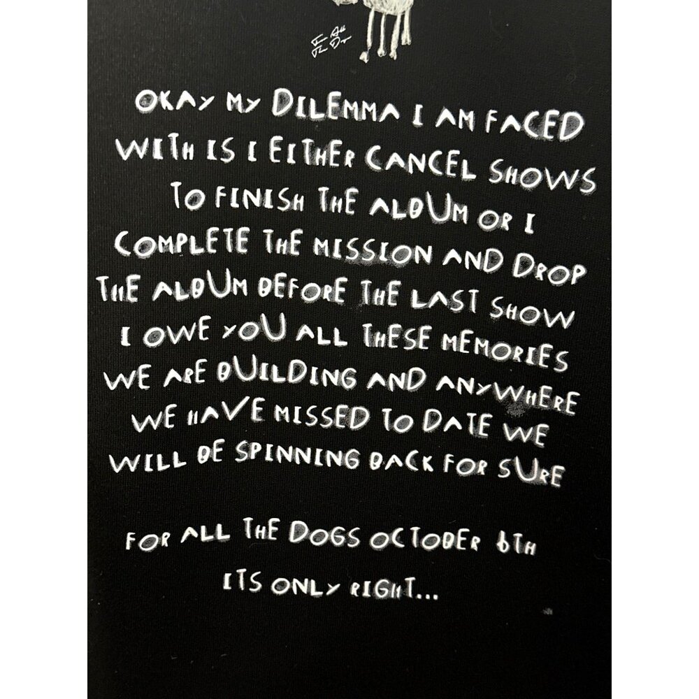 CCC Drake For All The Dogs Black Hoodie Graphic Design Lyrics Size Medium - Picture 5 of 7